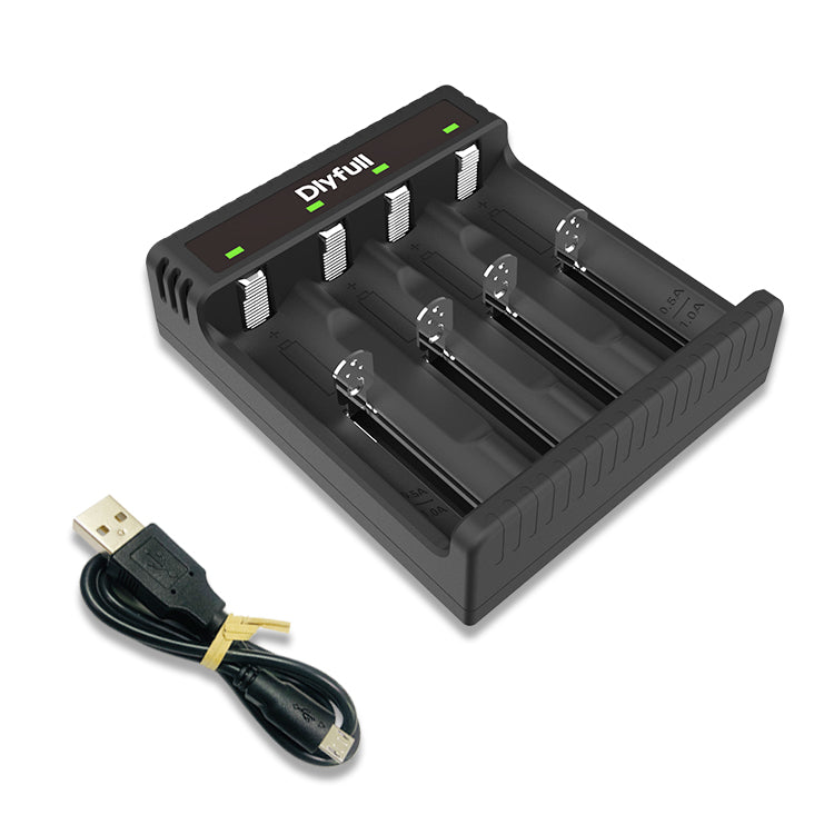 Dlyfull U5 Battery Charger Type C USB Charger Li-ion Battery Charger for 3.7V Li-ion 18650 22650 21700 24500 batteries