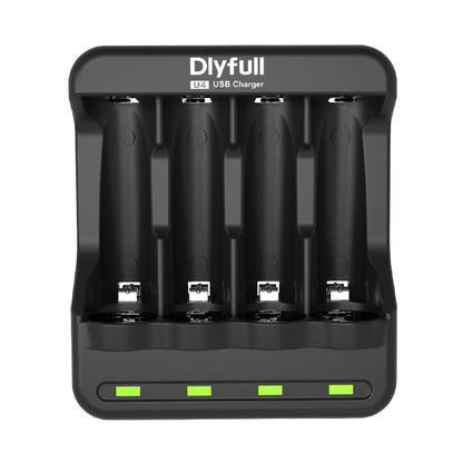 Dlyfull U4 4 Bays USB Charger For Ni-MH/CD Batteries For 1.2V  AA AAA Batteries