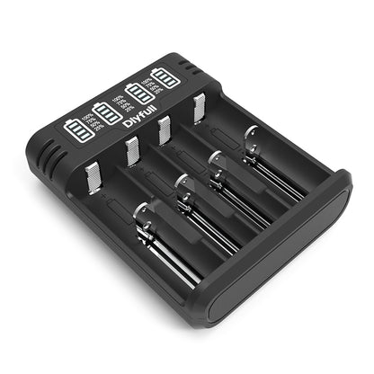 New Dlyfull 4 Slots Universal Smart Fast Charger with Battery Power Indicator